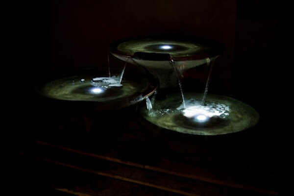 Nighttime Reflections stunning fountain boasts three expansive reflecting pools
